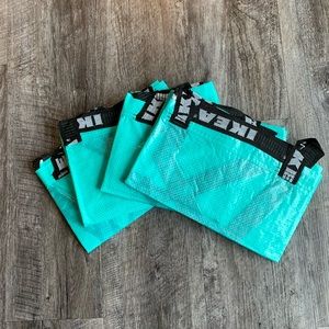 (4) Pack of IKEA Teal / Turquoise Bags